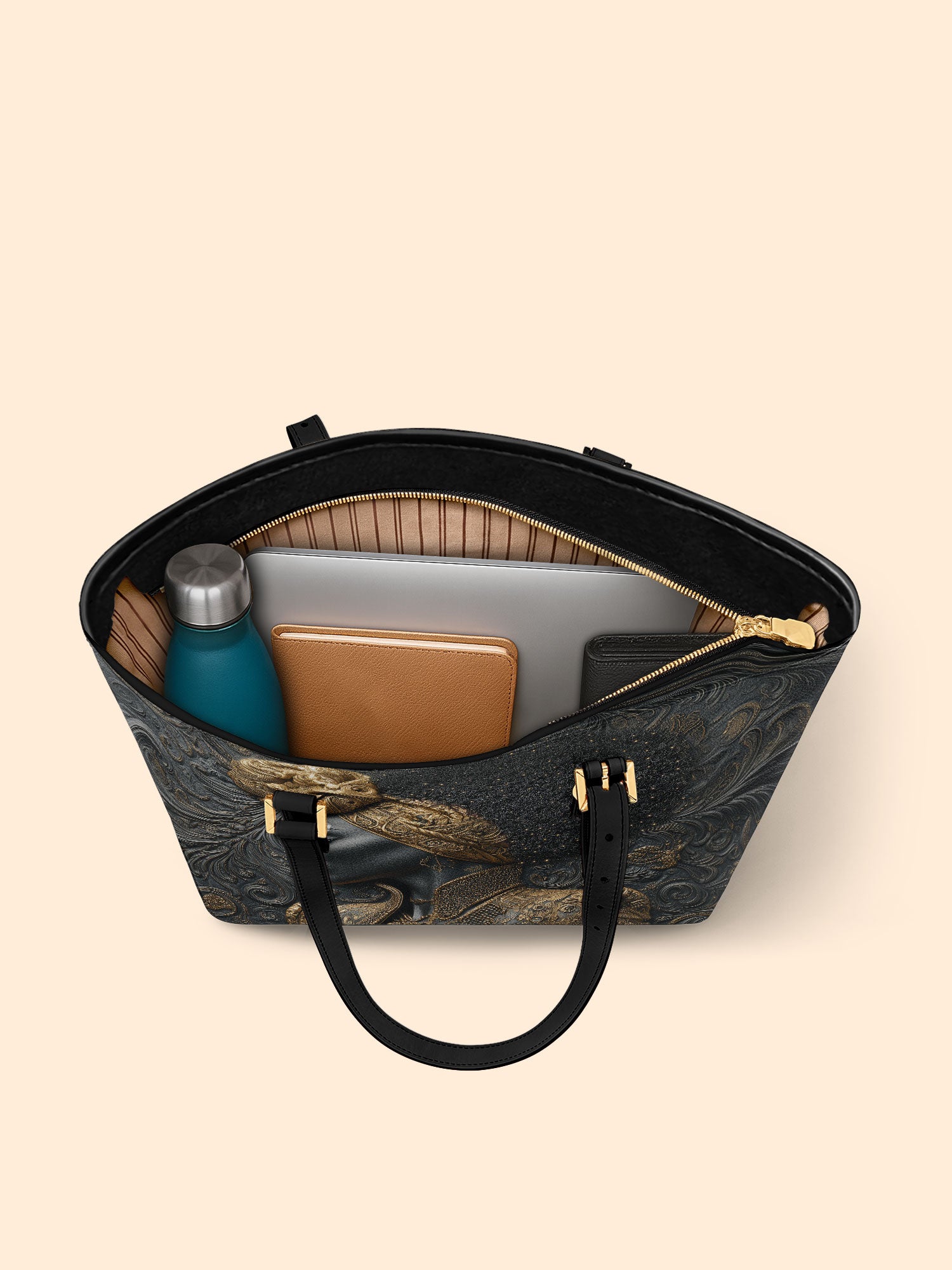 Crowned Legacy Sleek Leather Tote QR0XD047