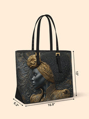 Crowned Legacy Sleek Leather Tote QR0XD047