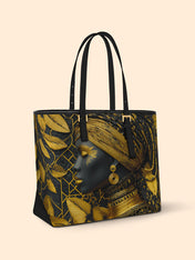 The Gilded Queen Sleek Leather Tote QR0TD029
