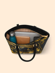 The Gilded Queen Sleek Leather Tote QR0TD029