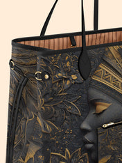 Melanin Raised Classic Shopper Tote QR0TD027