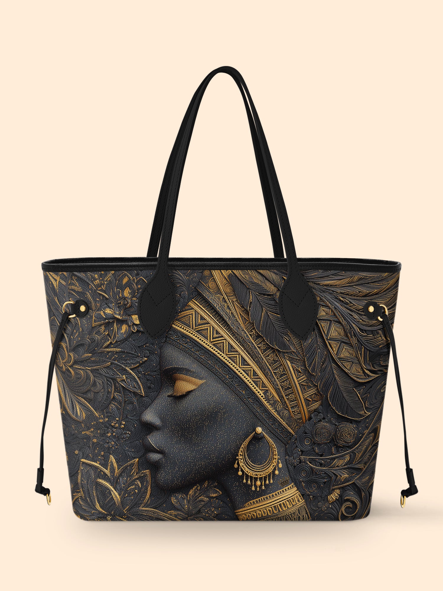 Melanin Raised Classic Shopper Tote QR0TD027