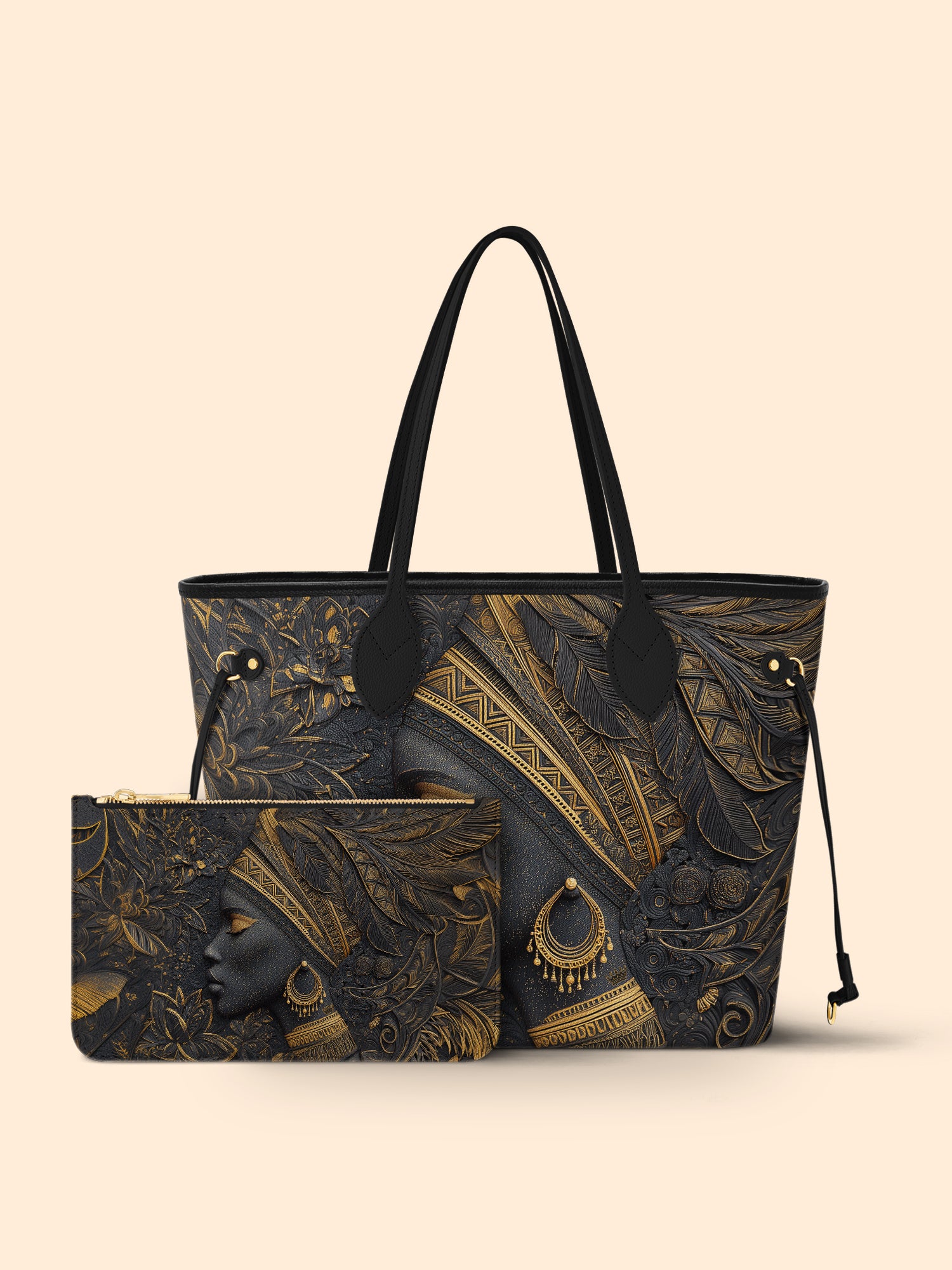 Melanin Raised Classic Shopper Tote QR0TD027