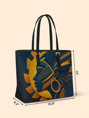 Echo of Light Sleek Leather Tote QR0TD035