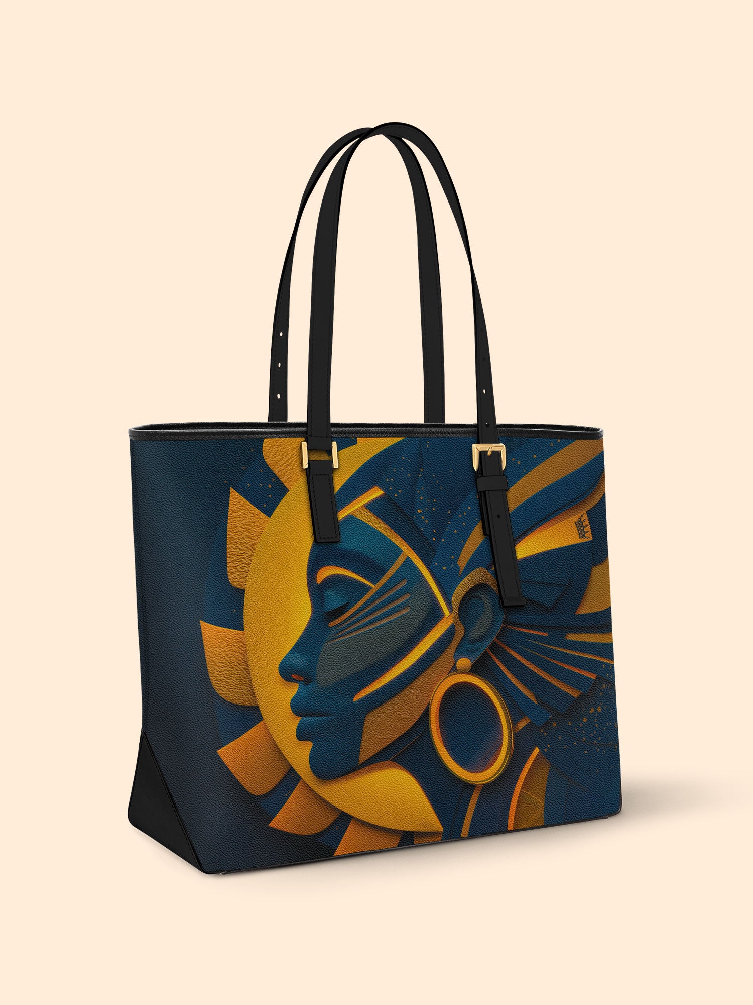 Echo of Light Sleek Leather Tote QR0TD035