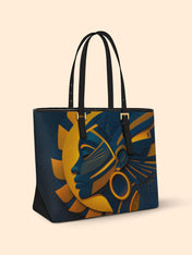 Echo of Light Sleek Leather Tote QR0TD035