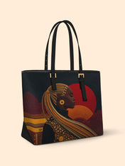 Sunthreaded Sleek Leather Tote QR0XD083