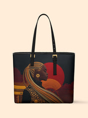 Sunthreaded Sleek Leather Tote QR0XD083