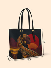 Sunthreaded Sleek Leather Tote QR0XD083