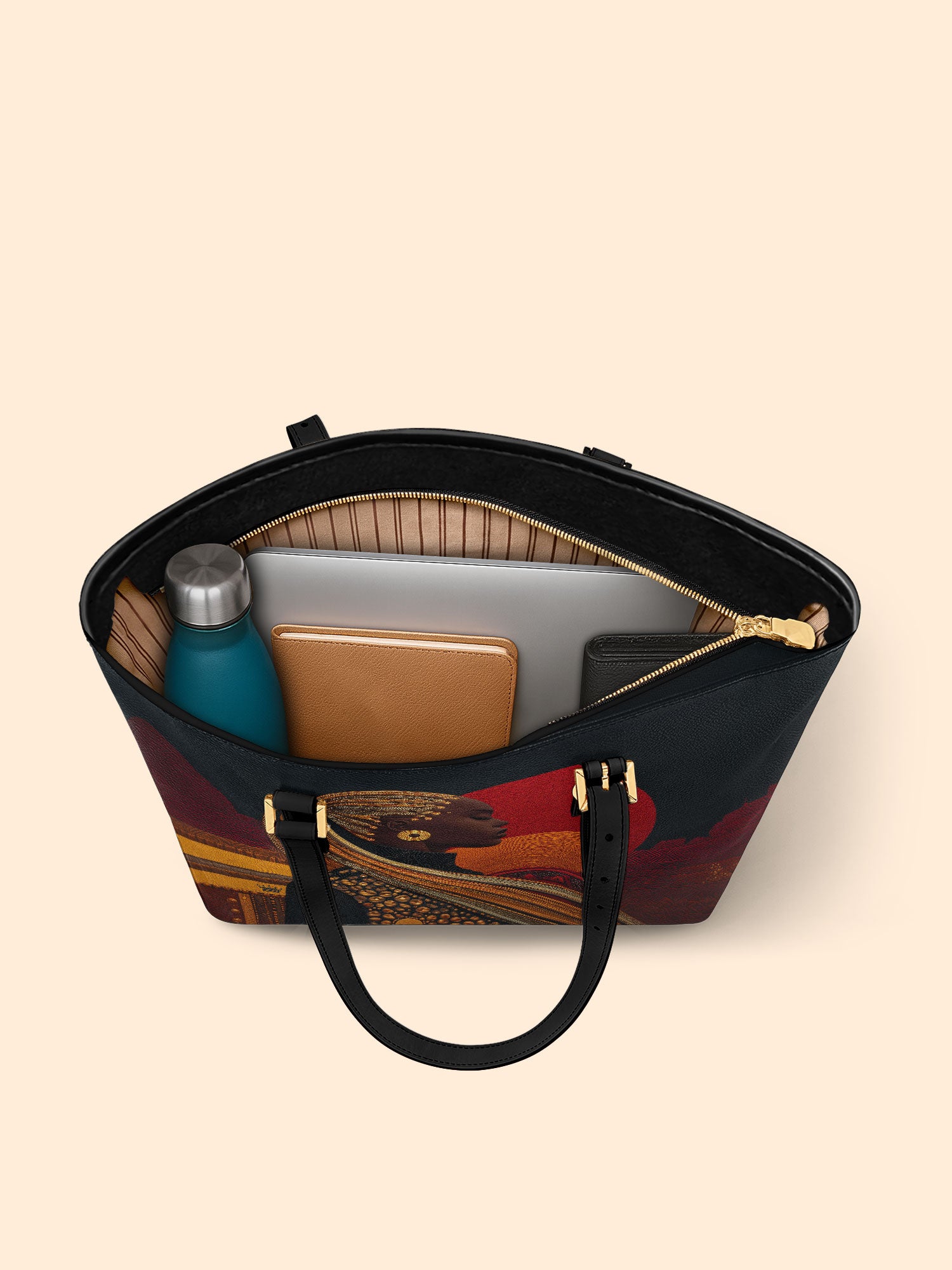 Sunthreaded Sleek Leather Tote QR0XD083