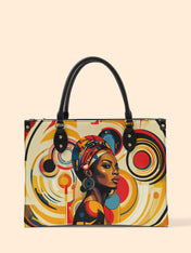 Bold Black Woman Premium Leather Handbag QR0XD110