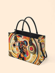 Bold Black Woman Premium Leather Handbag QR0XD110