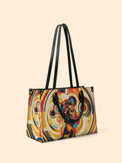 Bold Black Woman Premium Leather Handbag QR0XD110