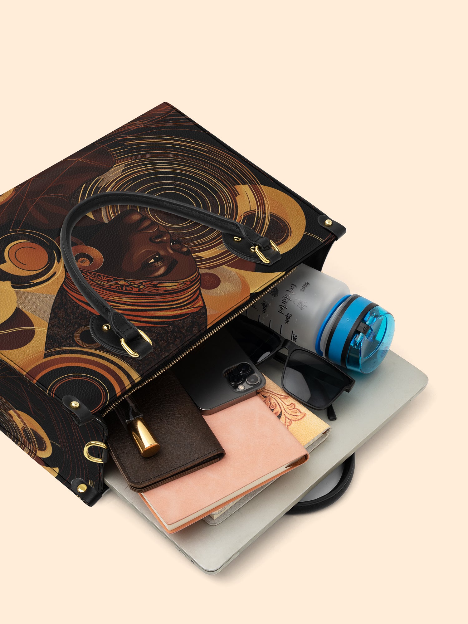 Celestial Rhythm Premium Leather Handbag QR0XD147