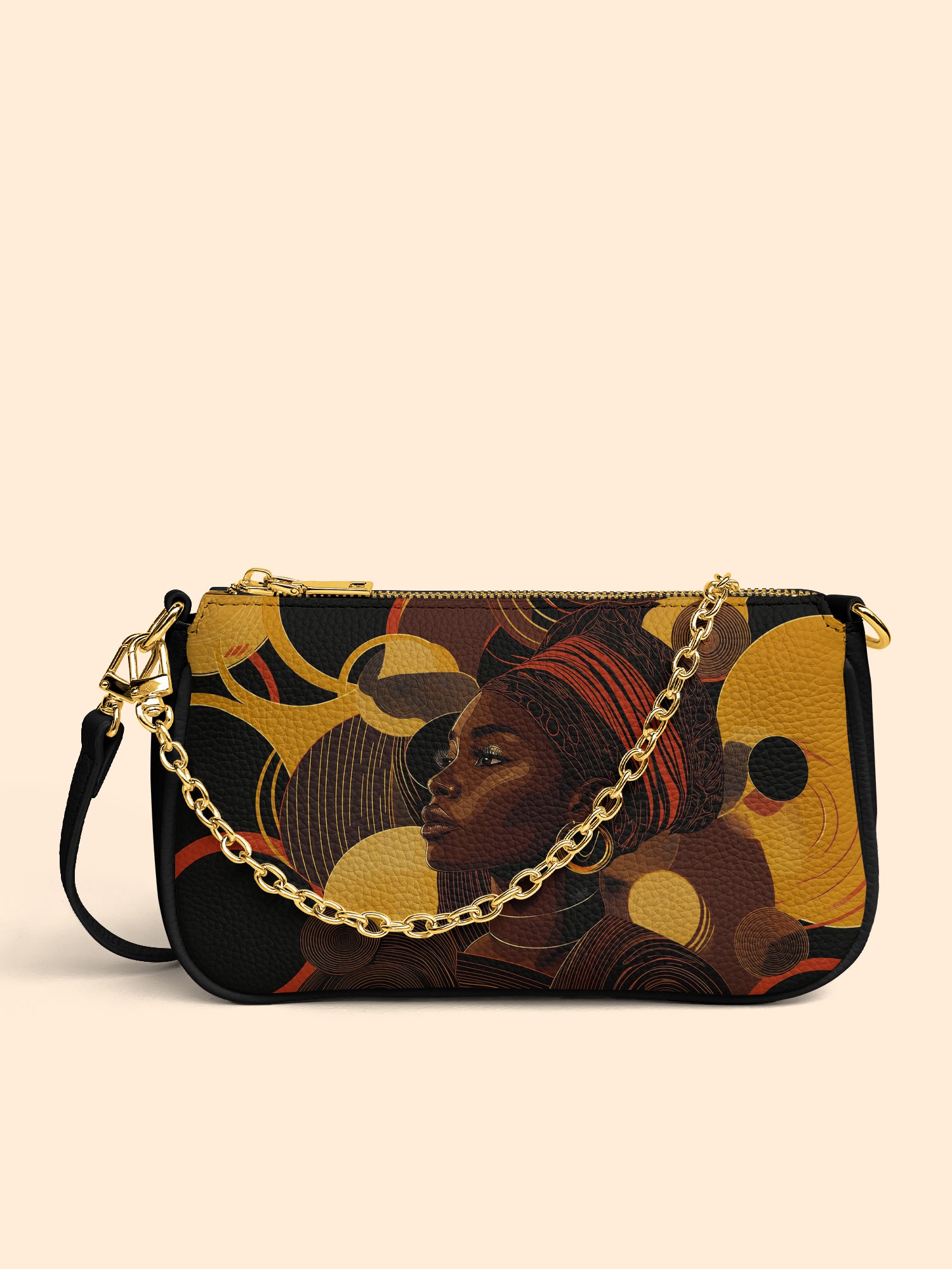 Ebony Beauty Classic Zip Pochette QR0XD149