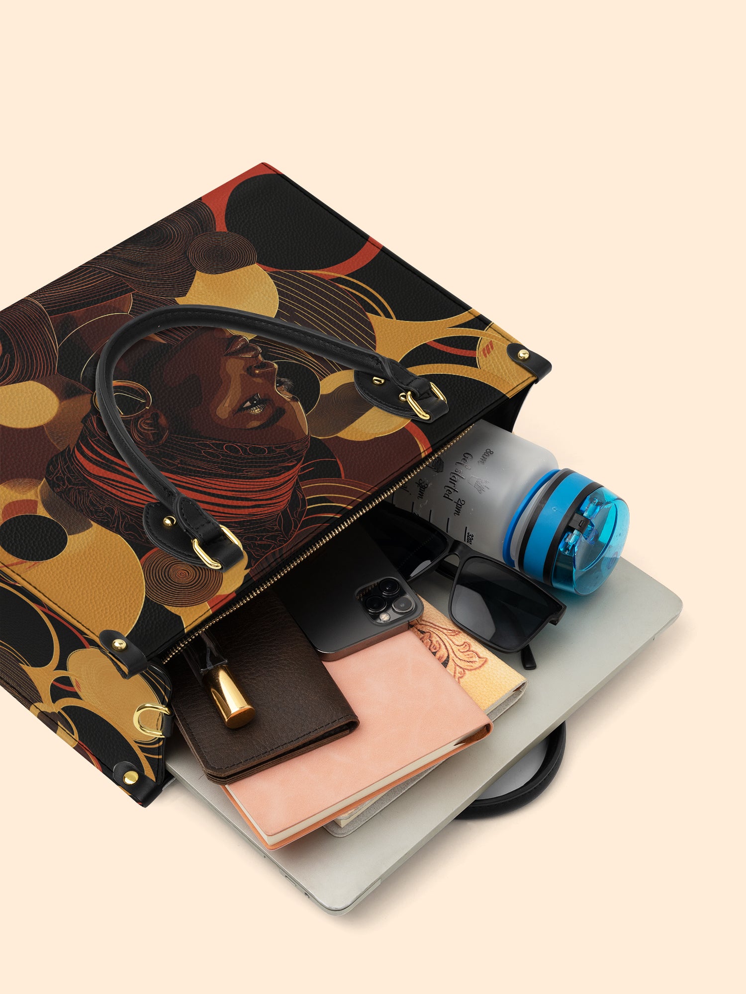 Ebony Beauty Premium Leather Handbag QR0XD142