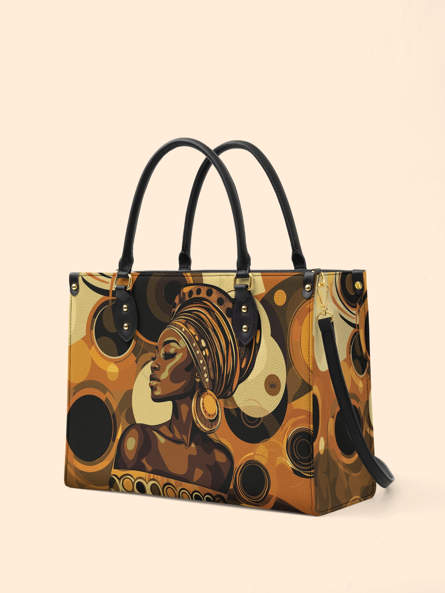 Golden Orbit Premium Leather Handbag QR0XD146