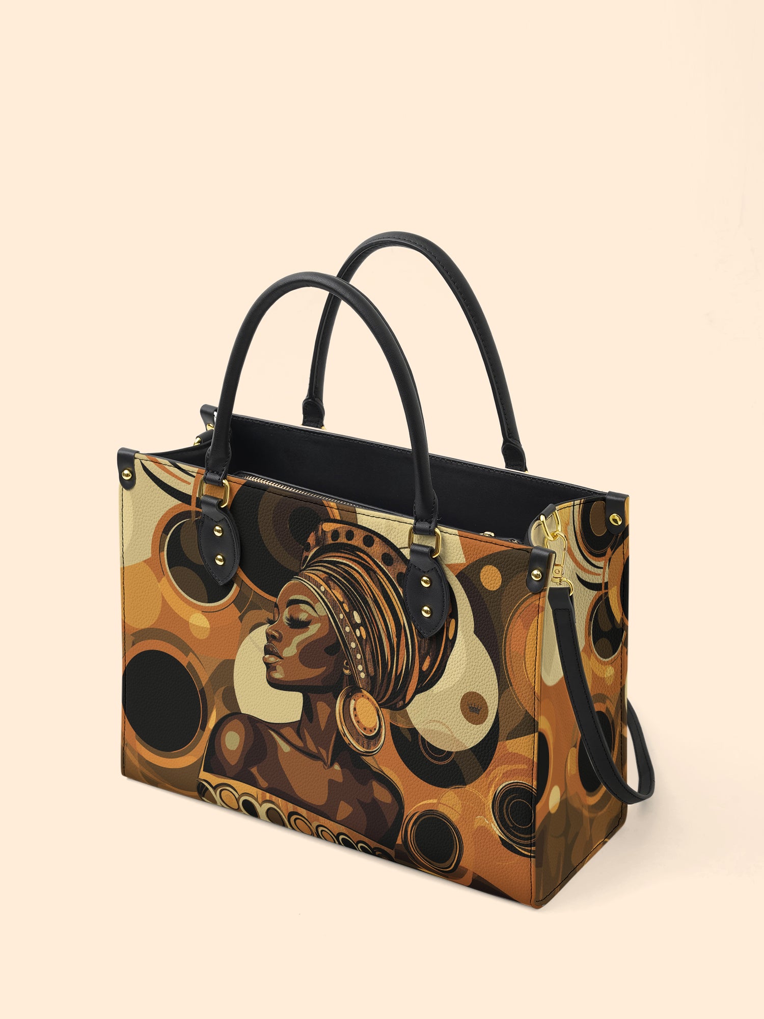 Golden Orbit Premium Leather Handbag QR0XD146