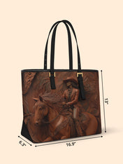 Dust & Glory Sleek Leather Tote QR0TD077