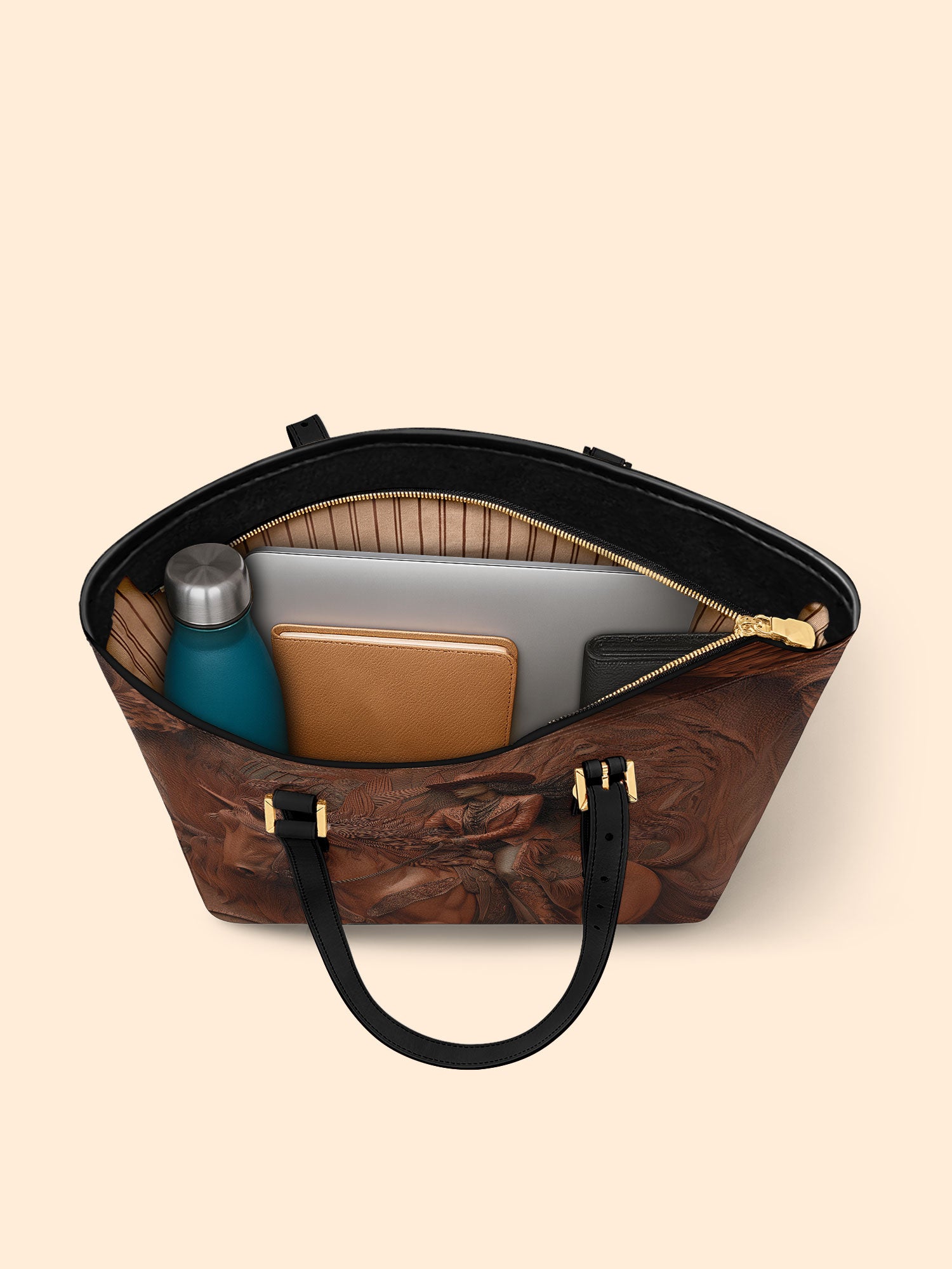 Dust & Glory Sleek Leather Tote QR0TD077