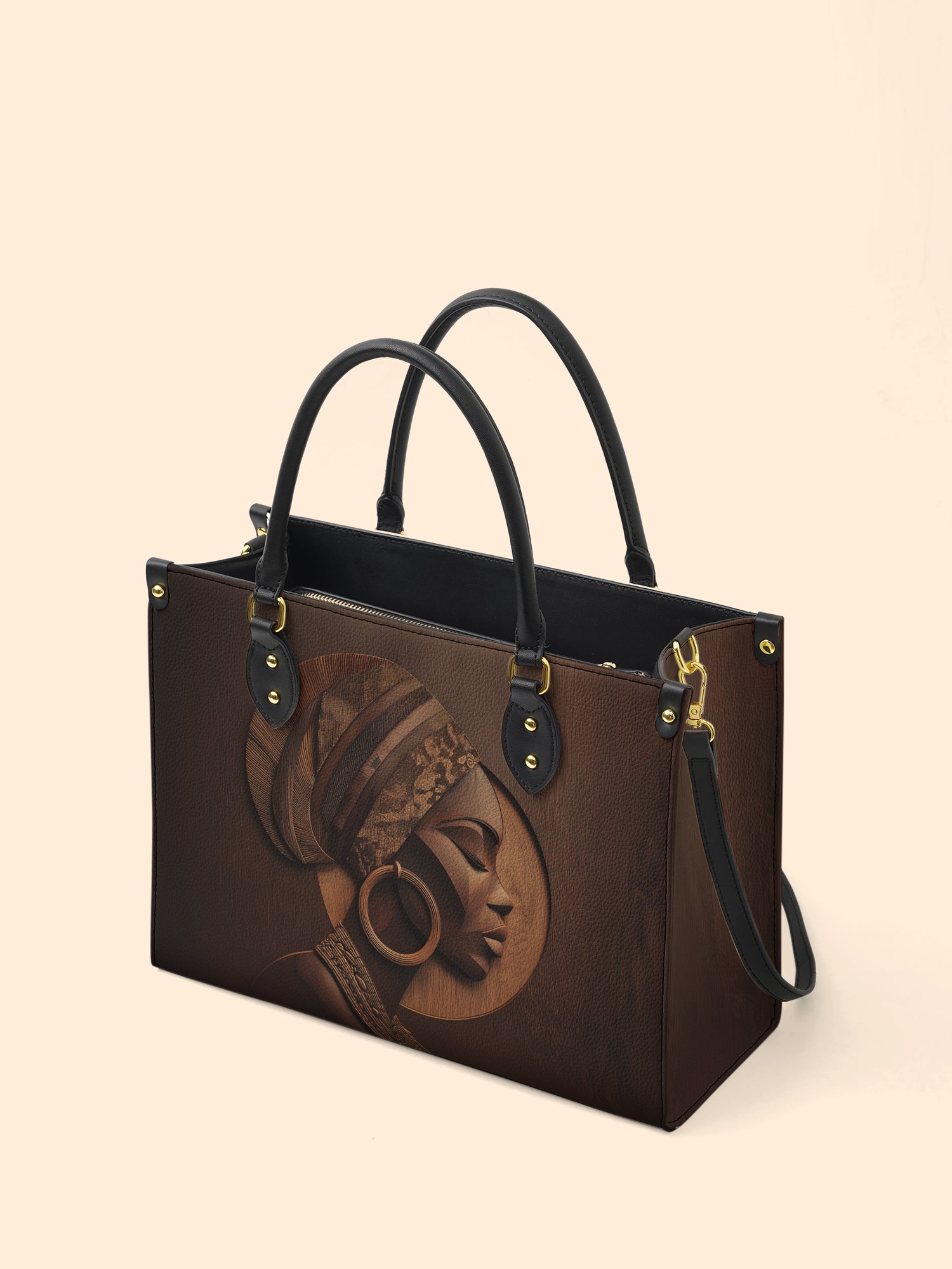 Afrique Oak Premium Leather Handbag QR0XD128