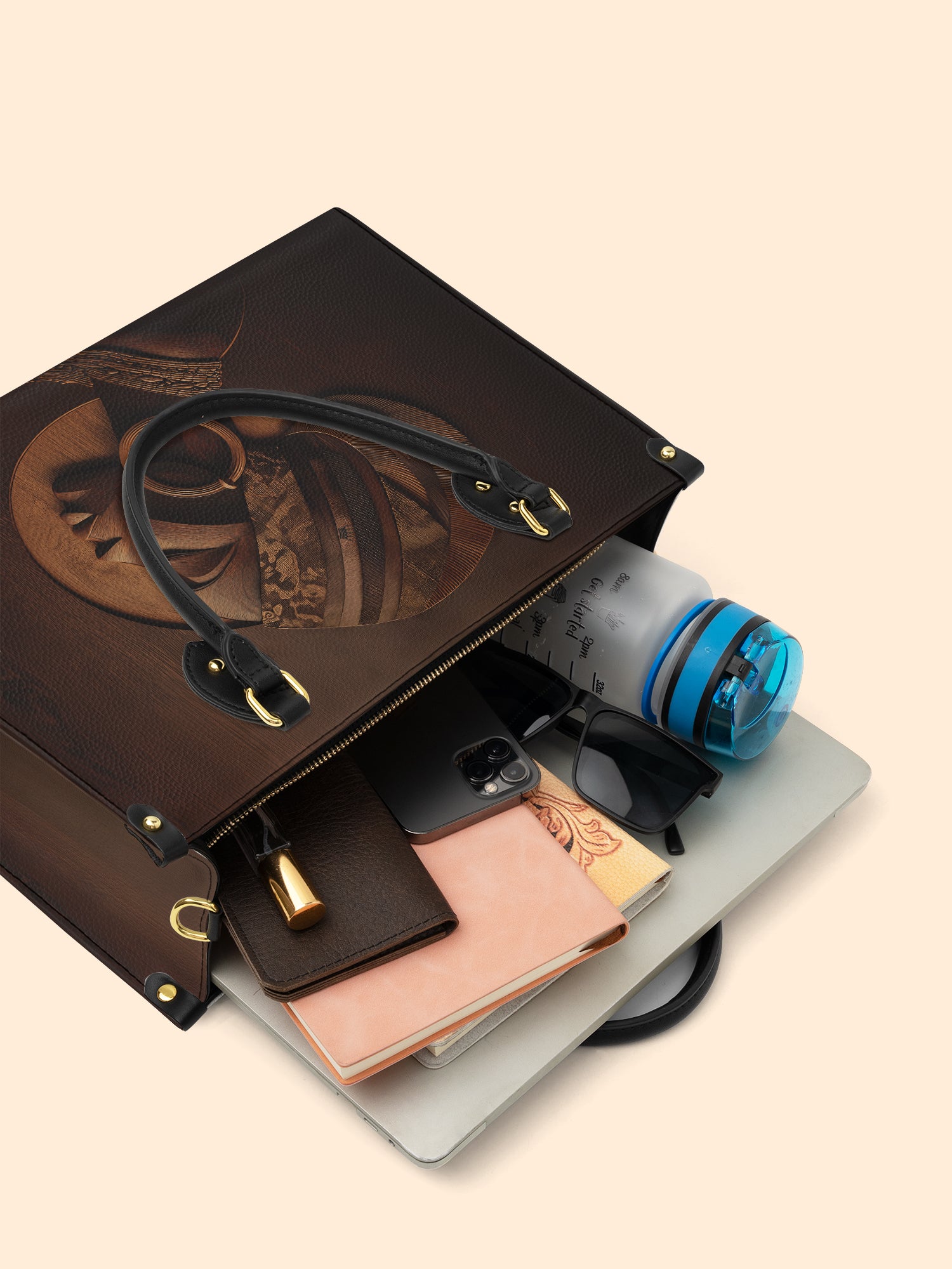 Afrique Oak Premium Leather Handbag QR0XD128