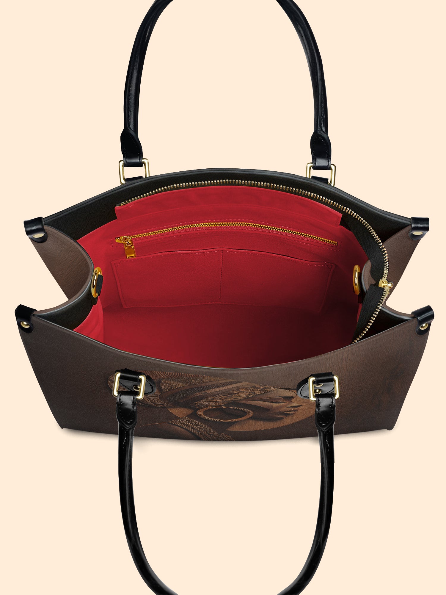 Afrique Oak Premium Leather Handbag QR0XD128