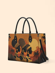 Three African Queens Premium Leather Handbag QR0HH024