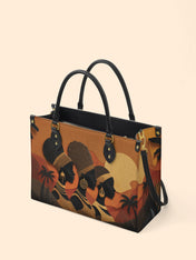 Three African Queens Premium Leather Handbag QR0HH024