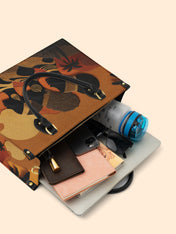 Three African Queens Premium Leather Handbag QR0HH024