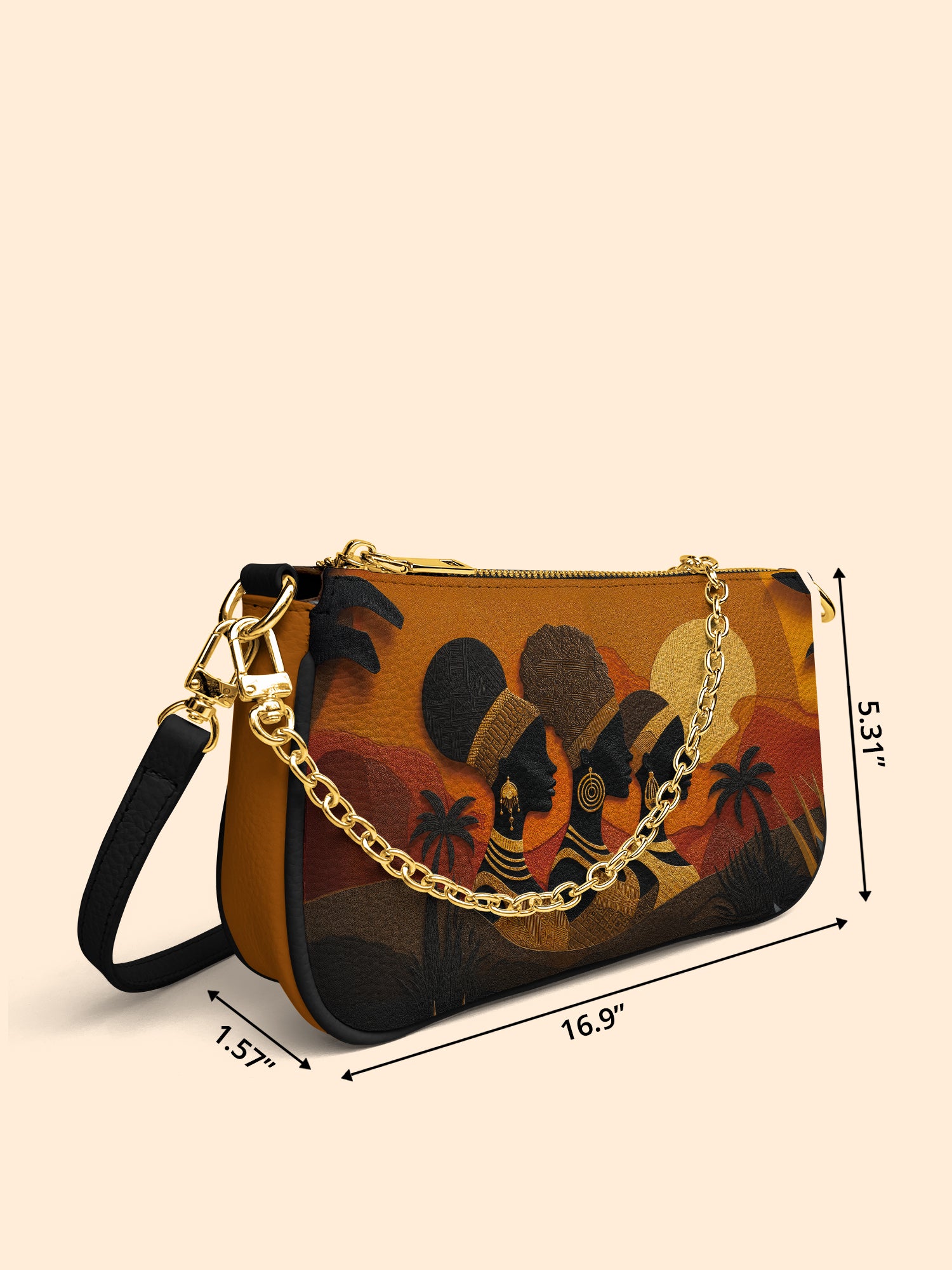 Three African Queens Classic Zip Pochette QR0HH029