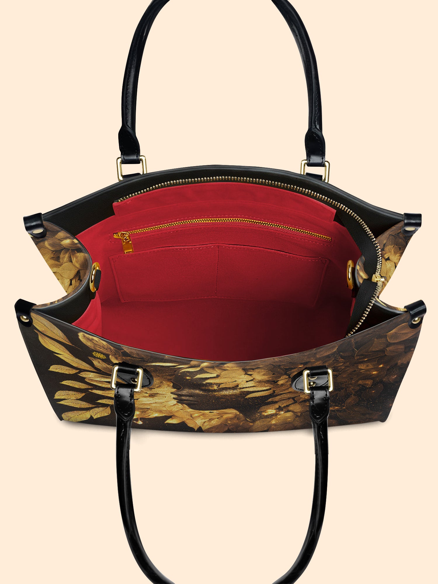 Leaves Woman Premium Leather Handbag QR0XD233