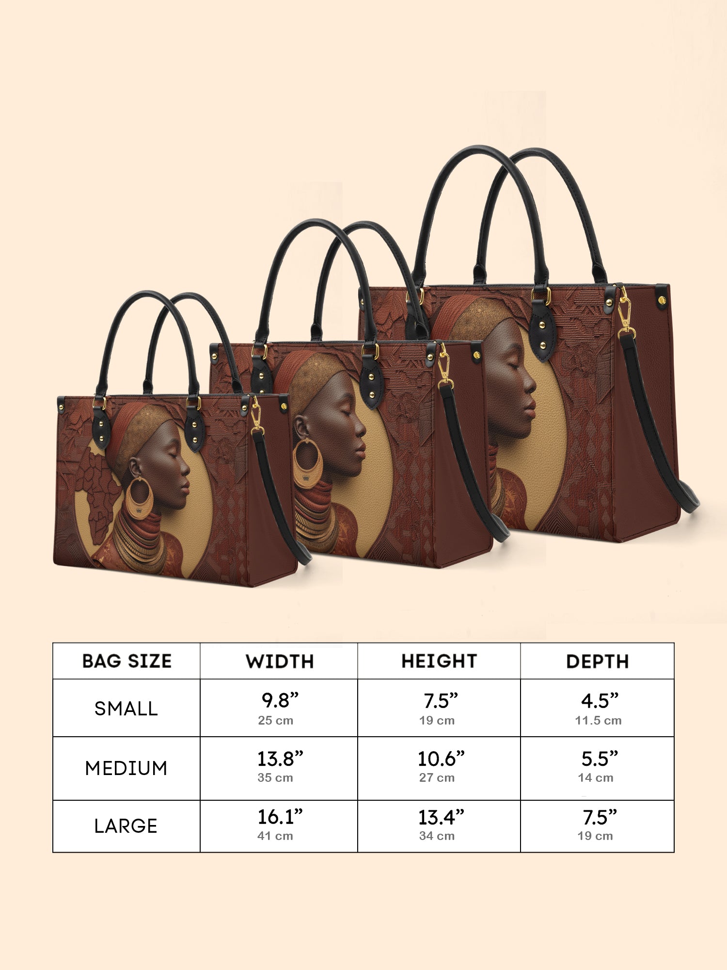 Afri Soul Premium Leather Handbag QR0TD149