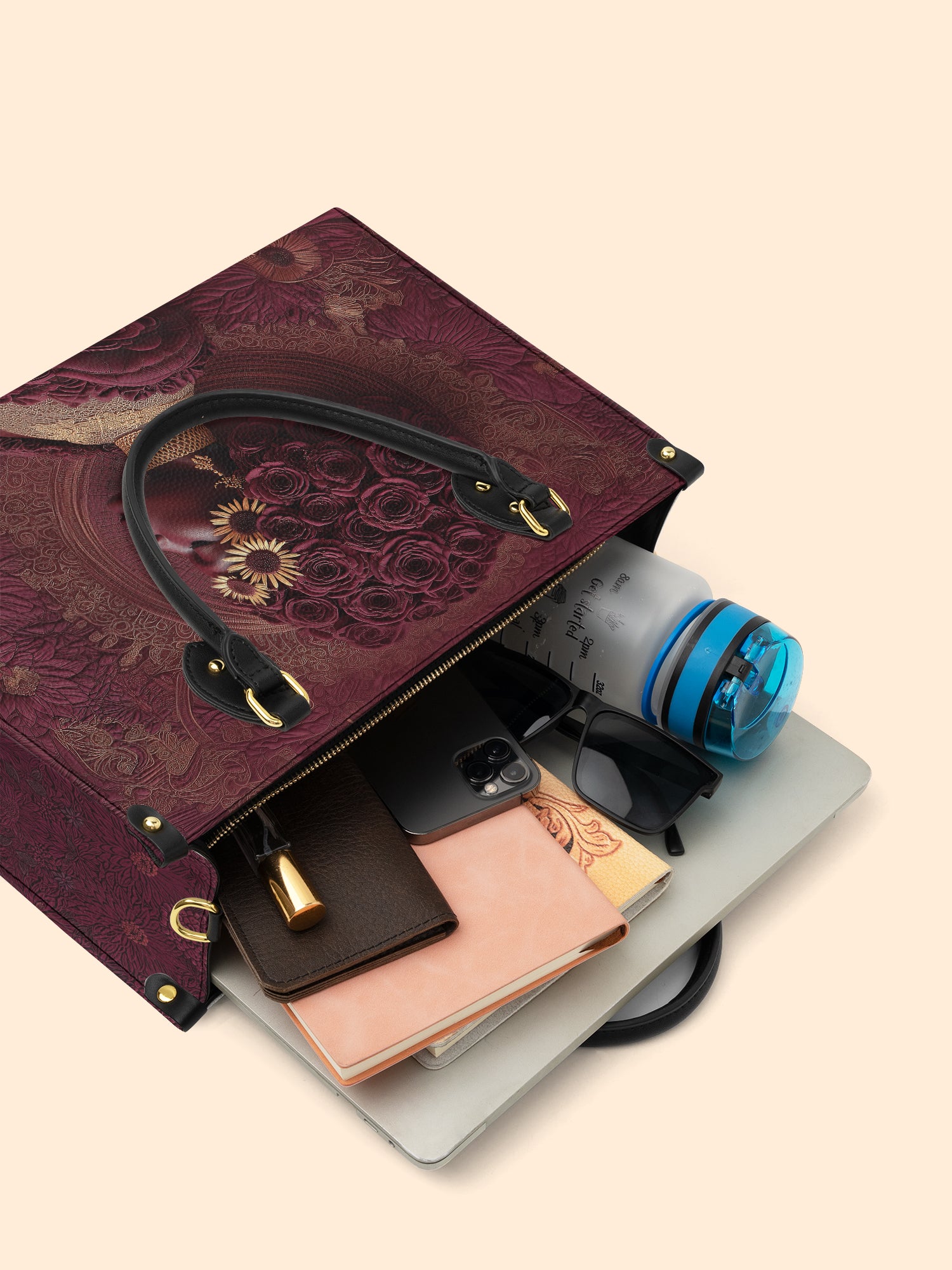 Wild Bloom Premium Leather Handbag QR0XD267