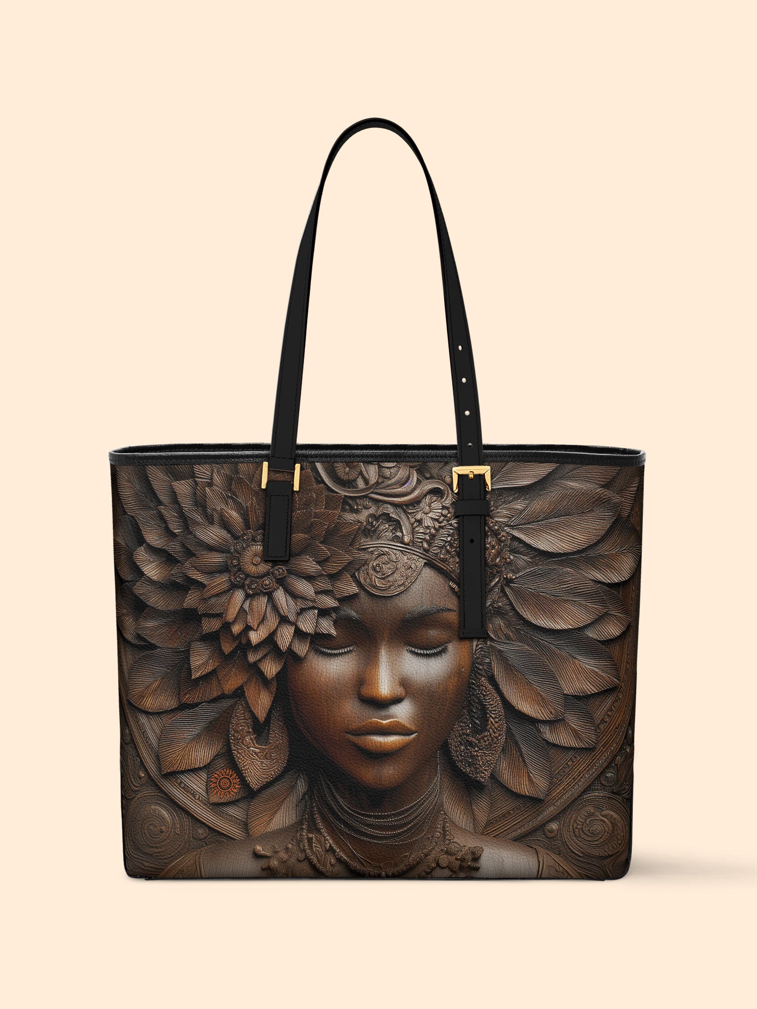 Ancestor Call Sleek Leather Tote QR0XD354