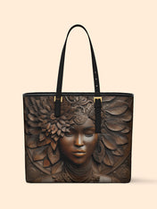 Ancestor Call Sleek Leather Tote QR0XD354