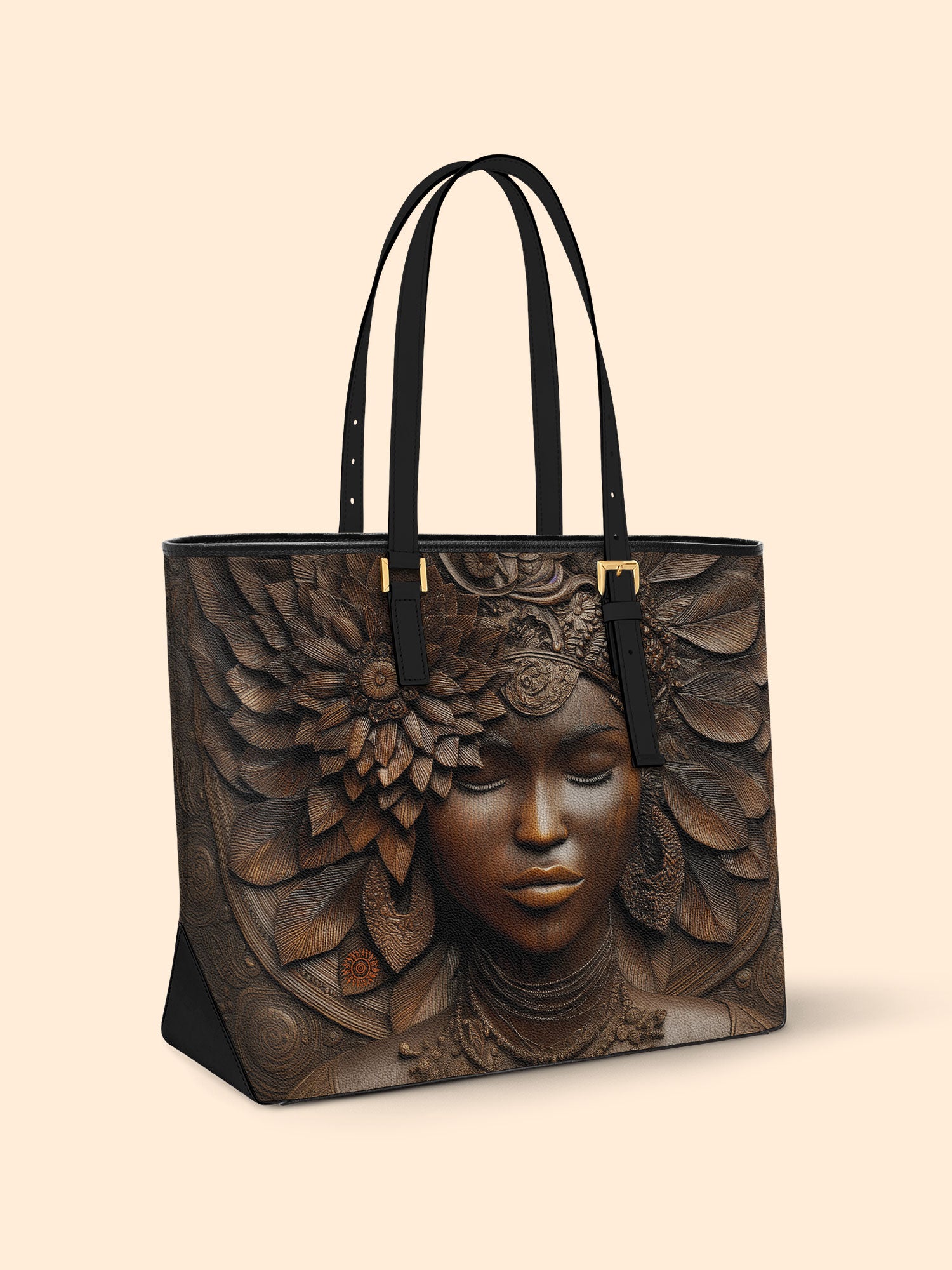 Ancestor Call Sleek Leather Tote QR0XD354