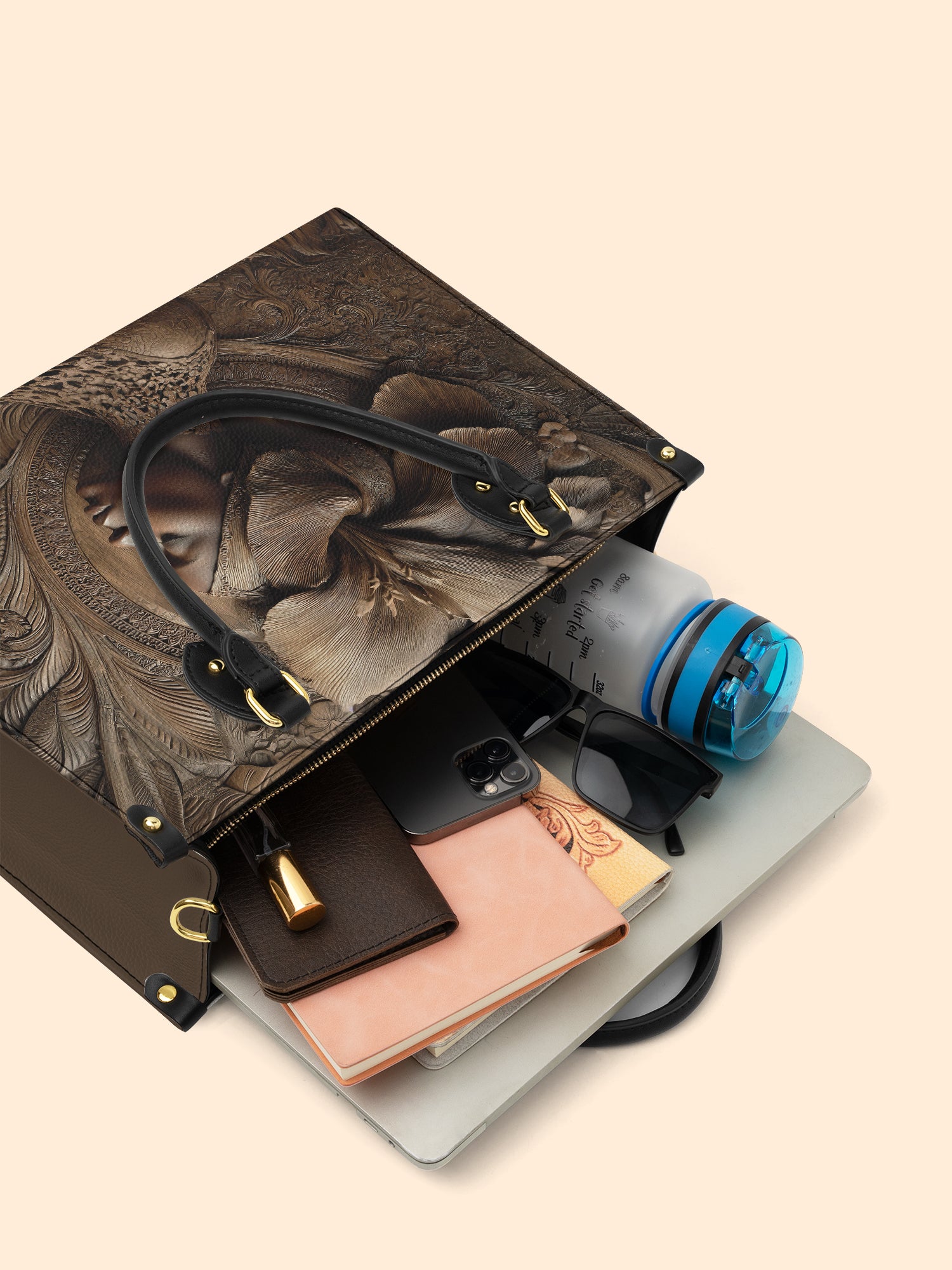 Floral Spirit Premium Leather Handbag QR0TV084