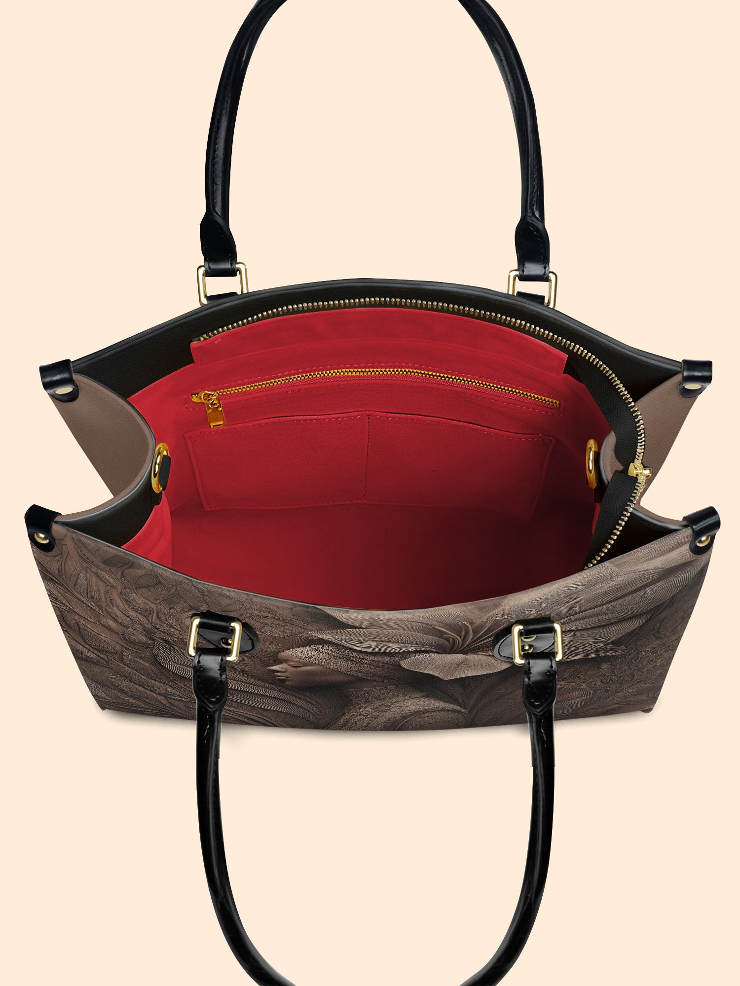 Whispering Bloom Premium Leather Handbag QR0TV083