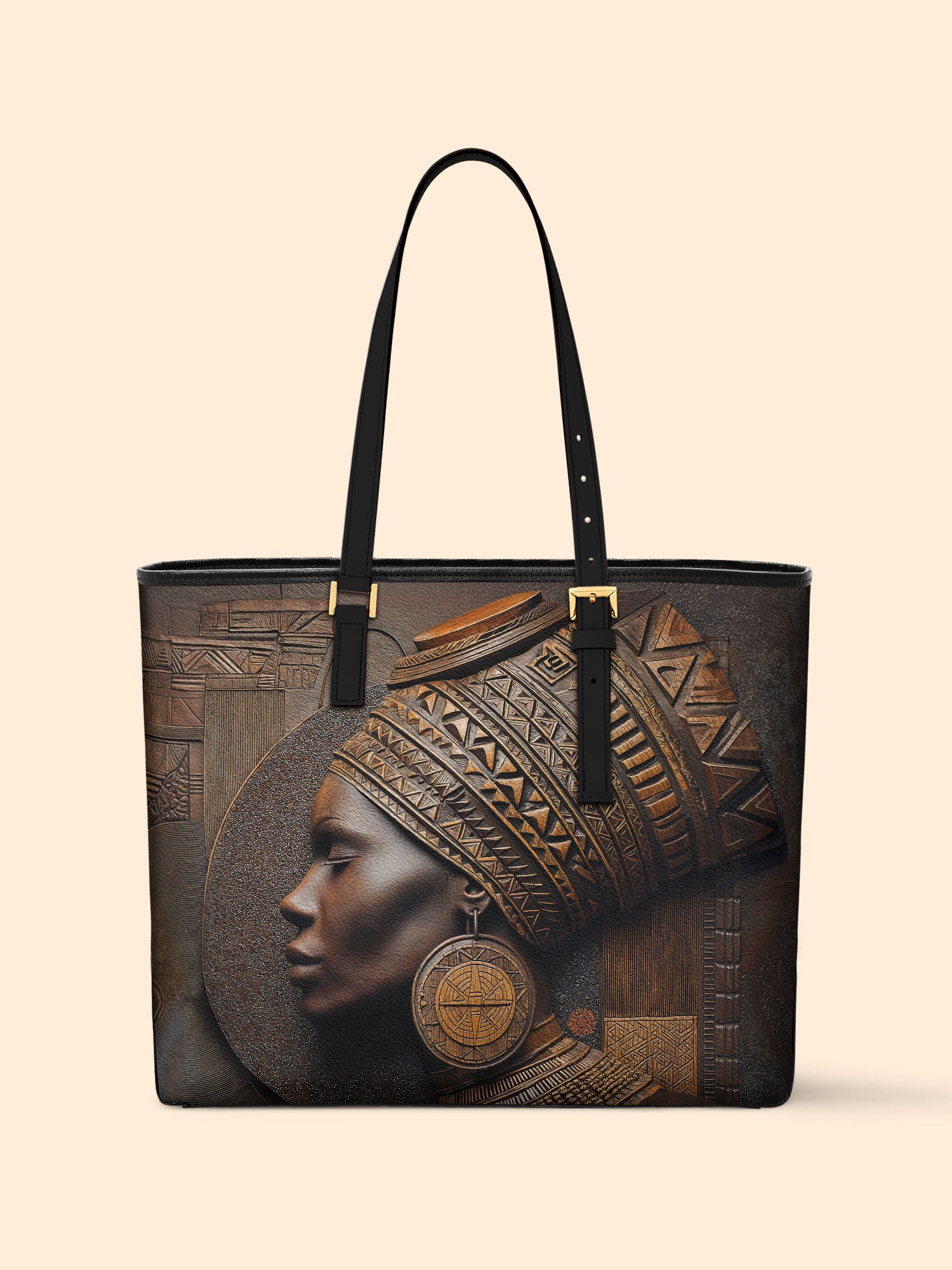 Bronze Serenity Sleek Leather Tote QR0TV150