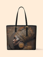 Bronze Serenity Sleek Leather Tote QR0TV150