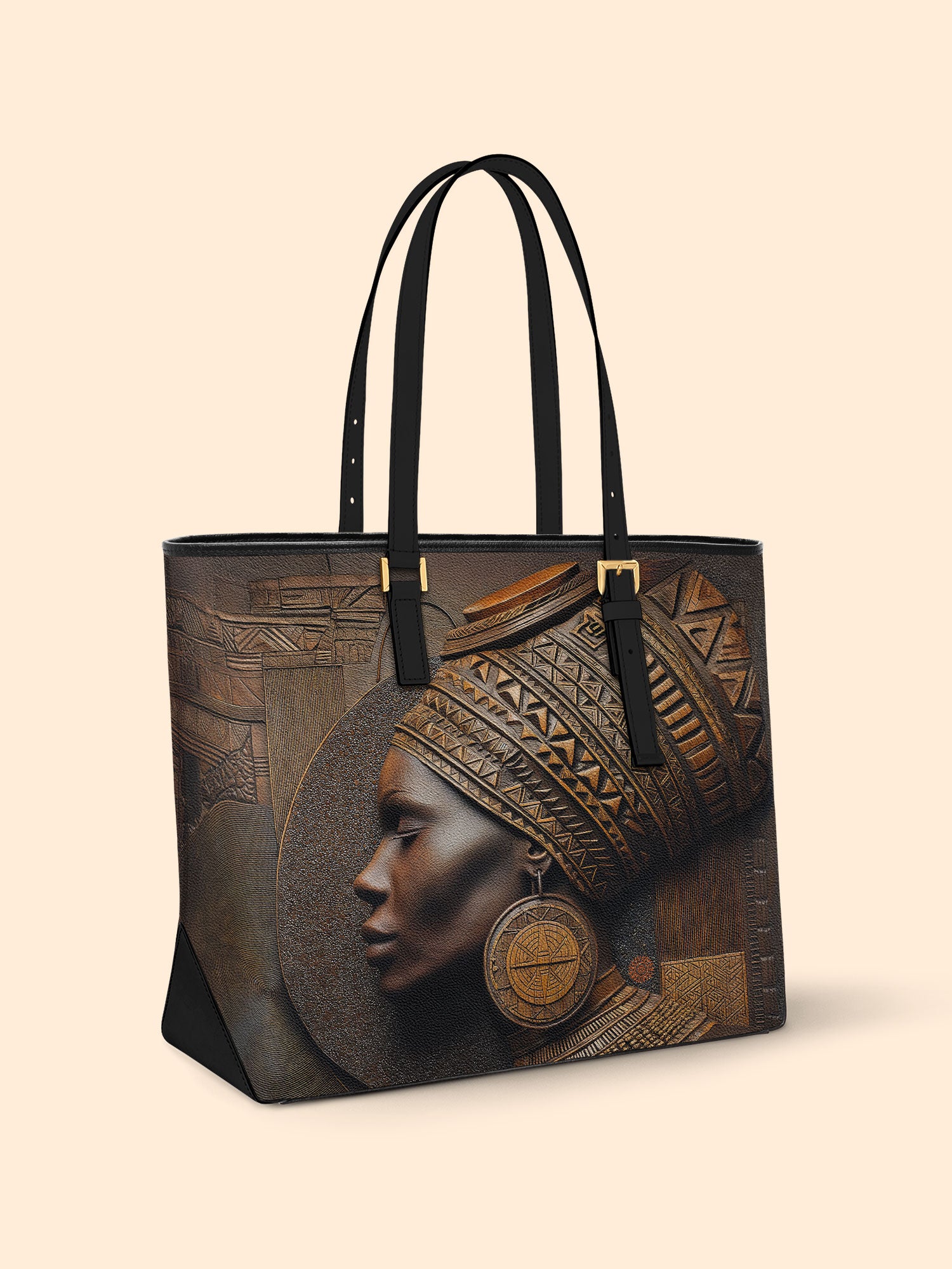 Bronze Serenity Sleek Leather Tote QR0TV150