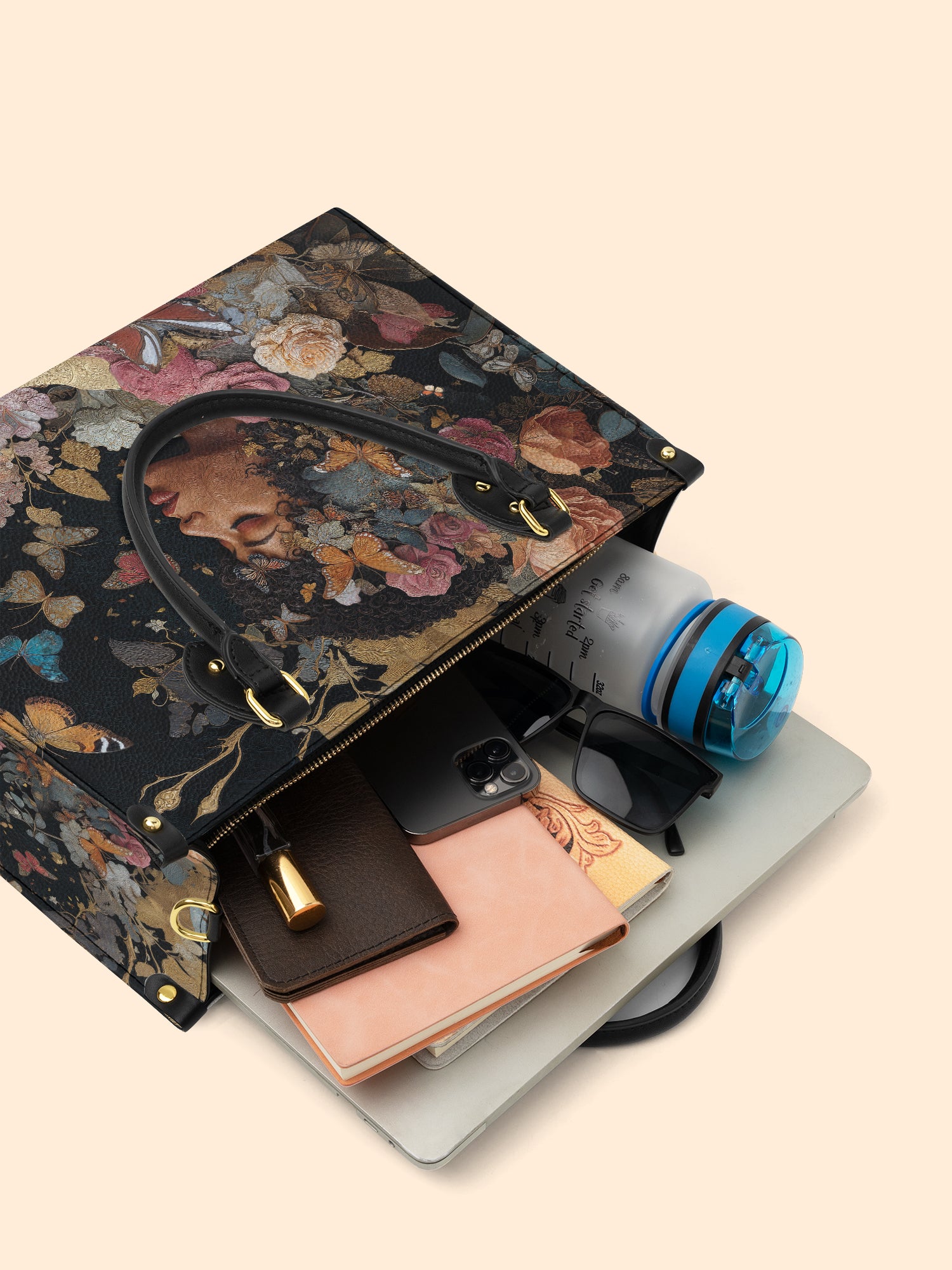 Butterfly Queen Premium Leather Handbag QR0HH110