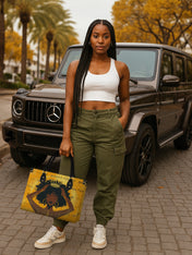 Crown of Resilience Premium Leather Handbag