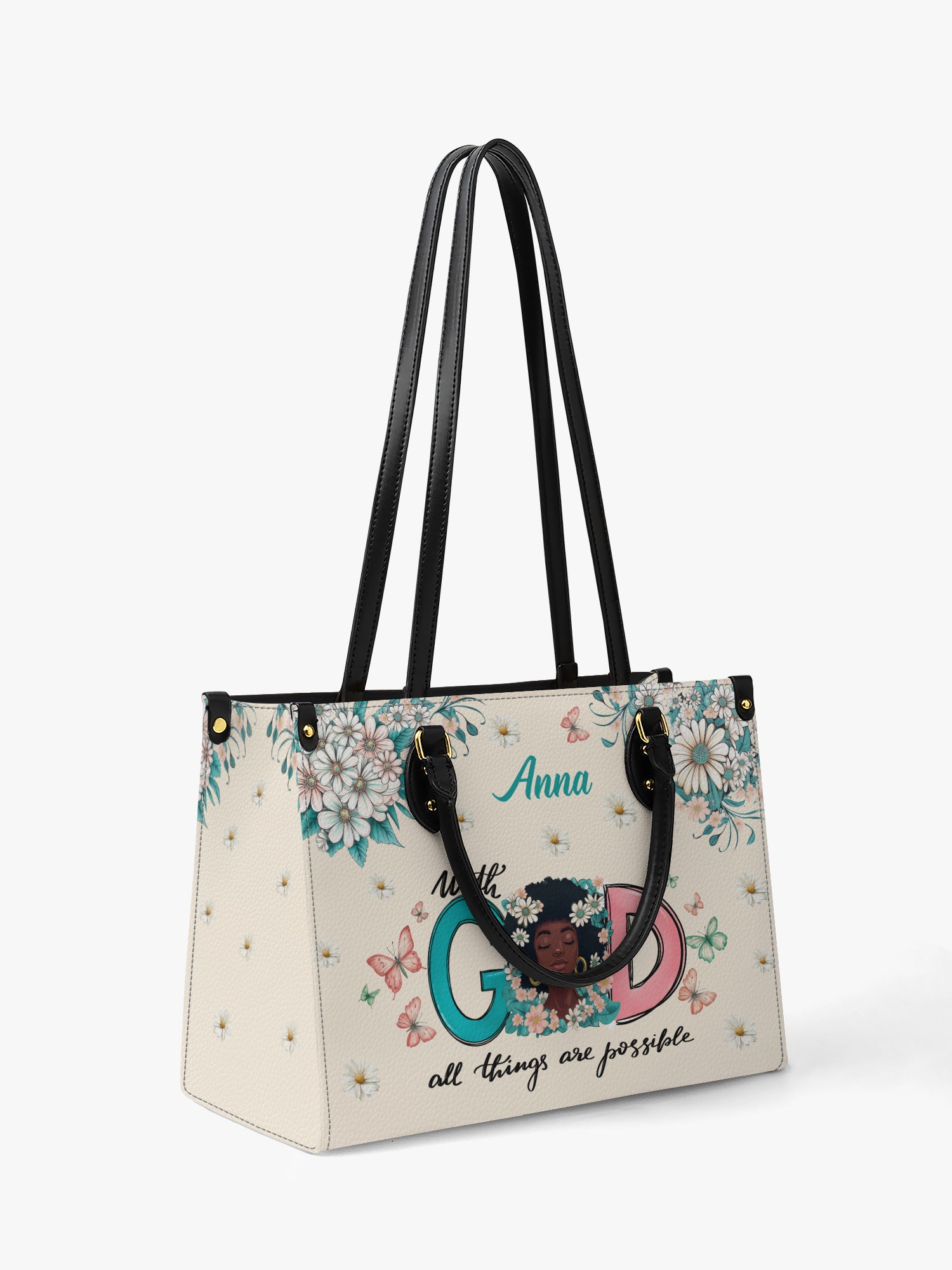 Flower Crown Serenity Premium Leather Handbag