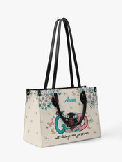 Flower Crown Serenity Premium Leather Handbag