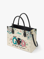 Flower Crown Serenity Premium Leather Handbag