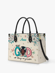 Flower Crown Serenity Premium Leather Handbag