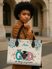 Flower Crown Serenity Premium Leather Handbag