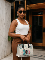 Flower Crown Serenity Premium Leather Handbag